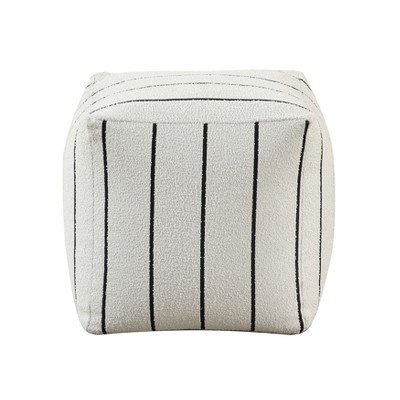 Vynxaria Cylindrical Chenille Pouf ¨C Modern Ottoman & Versatile Footstool