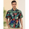 Lars Amadeus Men's Summer Floral Print Short Sleeve Button Down Beach Hawaiian Casual Shirt - 2 of 4