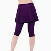 Calypsa Women's Plus Size Chlorine Resistant Skirted Swim Capris - 3 of 3