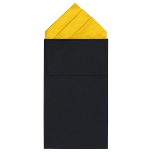 INSPIRE CHIC Men's Solid Card-inserting Prefolded Polyester Pocket Squares Handkerchiefs 1 Pc - 1 of 4