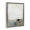Stupell Industries Neutral Beige Abstract Painting Black Ink Splatter Floating Frame Canvas Art - 2 of 4