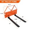 46" Heavy-Duty Tractor Pallet Forks, 2600lbs Capacity, Quick-Attach Skid Steer Forks with Trailer Hitch Ball, for Farms & Warehouses - 3 of 4