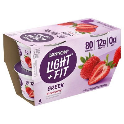 Light + Fit Nonfat Gluten-Free Strawberry Greek Yogurt - 4ct/5.3oz Cups_1