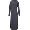 Women Long Sleeve Pullover Hoodie Dress Stripe Pocket Slim Sweatshirt Casual Maxi Dress - 3 of 4