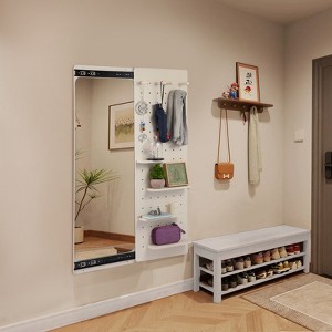 47.6 in H × 15.7in W Wall Mounted Full Body Mirror with Multifunctional Design Panel - 1 of 4