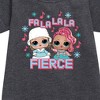 - Lol Surprise! - Fa La La La Fierce Graphic Short Sleeve Fleece Dress - 2 of 3