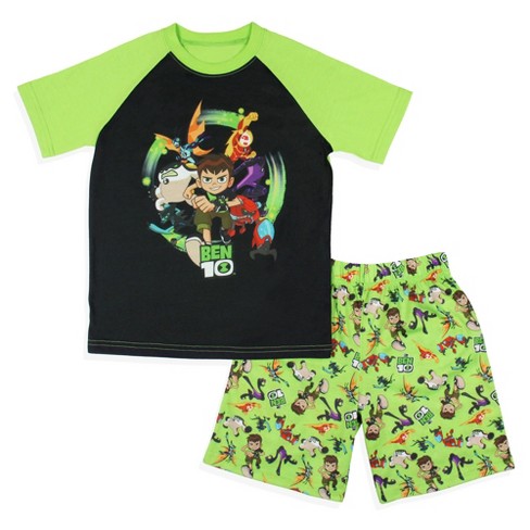 Ben 10 Boys' Cartoon TV Series Omnitrix Characters Aliens Sleep Pajama Set (10/12)