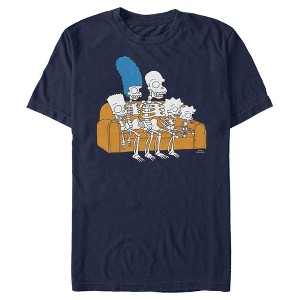 Men's The Simpsons Skeleton Family on Couch T-Shirt - 1 of 4