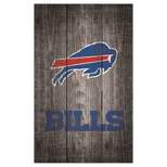 NFL Fan Creations Gray Distressed Wood Logo 11x19 in. Sign