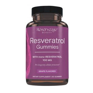 Reserveage Beauty, Resveratrol Gummies 100 mg, Vegan, 60 Gummies - 1 of 4