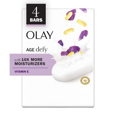 Olay Moisture Outlast Age Defying Beauty Bar with Vitamin B3 Complex, 3.17 oz, 4 count