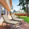 Aoodor 72 x 21 x 3 Inches Patio Chaise Lounger Cushions, Olefin Fabric Slipcovers with Sponge Foam, Set of 2 - 3 of 4