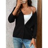 Womens Lightweight Summer Cropped Cardigan 3/4 Sleeve Button up Thin Bolero Crochet Knit Shrug Sweater - 4 of 4