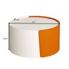 FONTOI End Table Modern Nesting Coffee Table Space Saving Round Pull Out Accent Table Set for Living Room Office, Antique White, 51.18"*31.5"*16.34" - 4 of 4