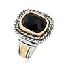 Ross-Simons Black Onyx Ring in Sterling Silver and 14kt Yellow Gold - 3 of 4