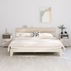vidaXL Nightstand Storage Bedside Cabinet Nightstand with 2 Drawers Pine Wood - White Set of 2 - 2 of 4