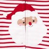 Carter's Just One You® Baby Christmas Striped Santa Claus Sleep N' Play with Hat - Red - 4 of 4
