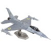 Model Kit Lockheed Martin F-16 Fighting Falcon Aircraft "Ukrainian Air Force" Moderate Difficulty Steel Model by Metal Earth - 4 of 4