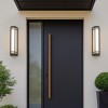 ALOADECOR H20" Modern Craftsman Style Wall Sconce in Black with Frosted Acrylic Shade Integrated LED Outdoor Wall Light with  for Garage - 2 of 4