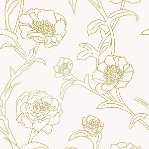 Tempaper Peonies Peel and Stick Wallpaper - 1 of 4