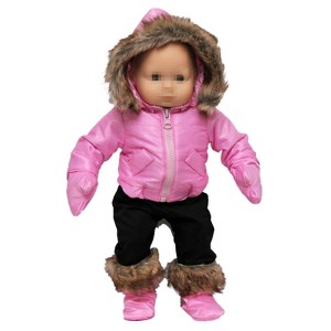The Queen's Treasures 15 Inch Baby Doll Clothes Complete Pink Snow Suit - 1 of 4