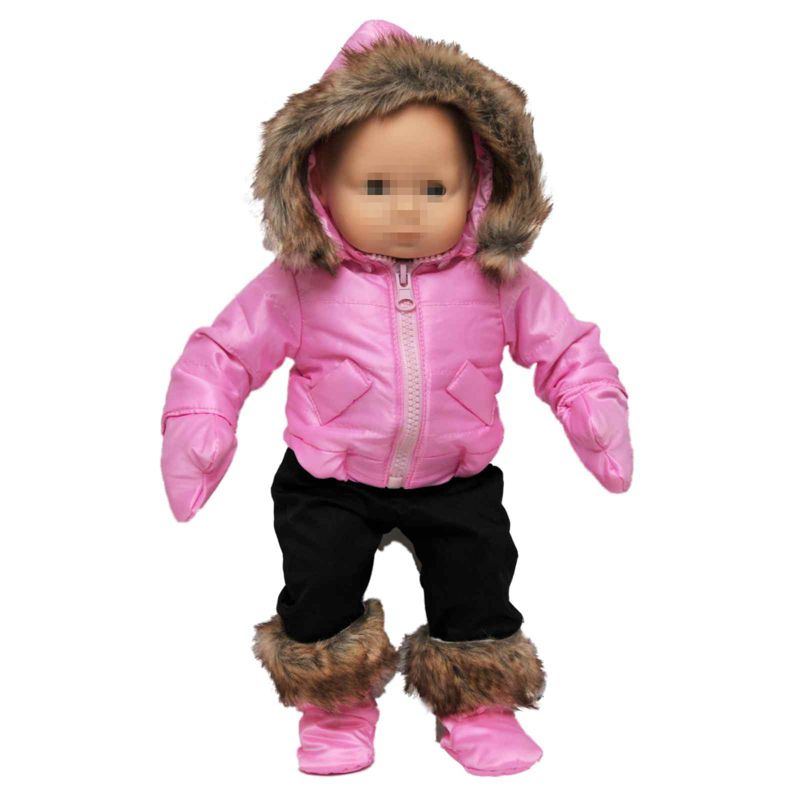 The Queen's Treasures 15 Inch Baby Doll Clothes Complete Pink Snow Suit, 1 of 9