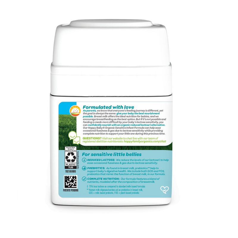 HappyBaby Sensitive Organic Powder Infant Formula - 21oz, 6 of 11