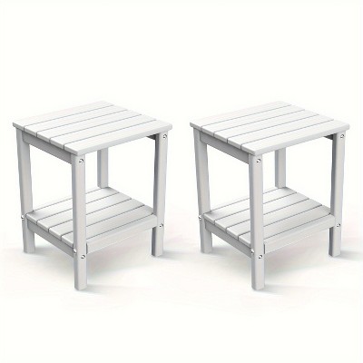 MOEPISY 2-piece Adirondack Side Table White