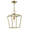 Livex Lighting Devonshire 1 - Light Pendant in  Antique Brass - 3 of 4