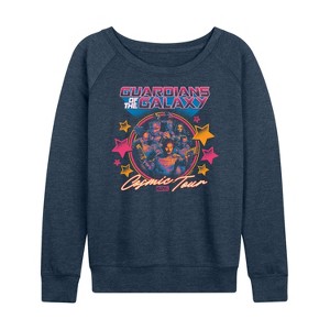 Women's - Marvel - Guardians of the Galaxy Cosmic Tour Lightweight French Terry Wide Neck Long Sleeve Shirt - 1 of 4