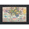 Happy Spring Mason Jar Floral Doormat Indoor Outdoor 30" x 18" Briarwood Lane - 2 of 4