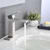 PROOX Single-Handle Single Hole Bathroom Faucet with Deck Plate and Drain Assembly - 3 of 4