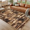 Washable Modern Geometric Patchwork Print Living Room Rugs, Soft Ultra Thin Non Slip Bedroom Carpet for Dining Room Home Office - 2 of 4
