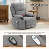 Electric Power Lift Recliner Chair Sofa with 8-Point Massage, Remote-Controlled Footrest & Heat, 3 Positions- for Elderly & Adults - 4 of 4