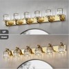 3 lamp Gold Modern Crystal Bathroom Vanity Lamp with 3/4/5/6 Lights for Bathroom, Bedroom, and Indoor Use - 4 of 4