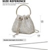 Sparkly Diamond Evening Bag Clutch Purses for Women Rhinestone Purse Glitter Handbag for Party Prom Cocktail Wedding (Silver) - 3 of 4