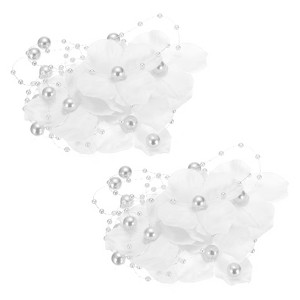 Unique Bargains Artificial Decorative Wedding Craft Pearl Wire Garland 2 Pcs - 1 of 4