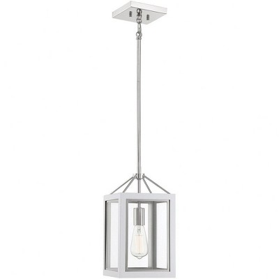Savoy House Carlton 1 - Light Pendant in  White/Polished Nickel