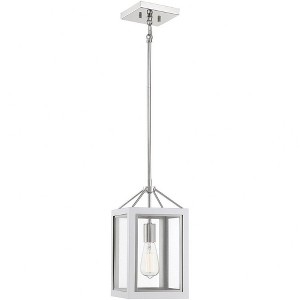 Savoy House Carlton 1 - Light Pendant in  White/Polished Nickel - 1 of 4