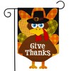 Briarwood Lane Thanksgiving Garden Flag 12x18 For Outdoor Give Thanks Turkey Burlap For Thanksgiving Garden Flag Flags For Outside - 2 of 4