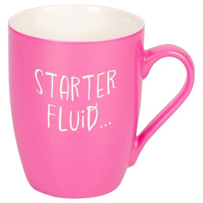 Elanze Designs Starter Fluid Princess Pink 10 ounce New Bone China Coffee Cup Mug