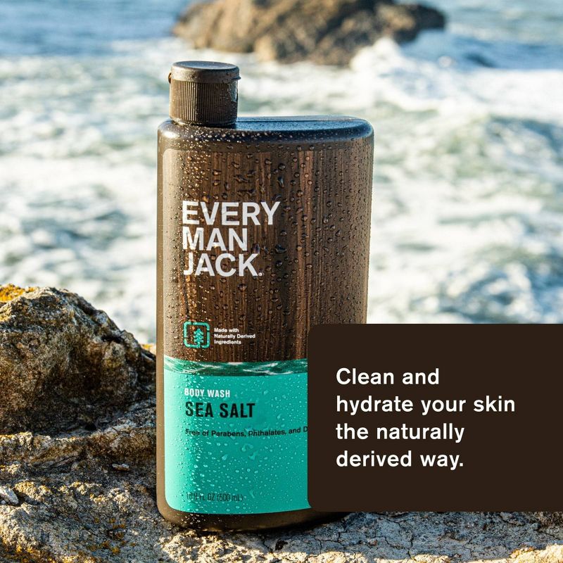Every Man Jack Sea Salt Hydrating Men&#39;s Body Wash - 16.9 fl oz, 4 of 13