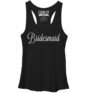 Women's CHIN UP Bridesmaid Racerback Tank Top - 1 of 3