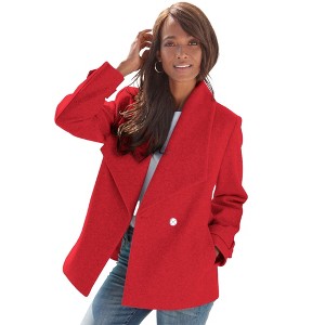 Women's Short Belted Coat - LASCANA - 1 of 4