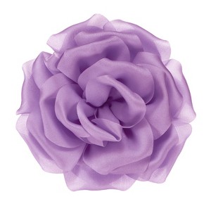 Unique Bargains Handmade Dainty Satin Fabric Big Peony Rose Flower Brooches Hair Clips 1 Pc - 1 of 4