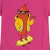 Girls' - Instant Message - Hot Dog Skater Fitted Short Sleeve Graphic T-Shirt - 2 of 4