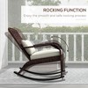 Adirondack Chair, Outdoor Wicker Rocking Chair with High Back, Seat Cushion, and Pillow for Porch, Balcony - 4 of 4