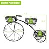 Tangkula Tricycle Metal Plant Stand Flower Pot Cart Holder Ideal for Home Garden Patio - 4 of 4