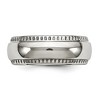 Black Bow Jewelry Men's 8mm Stainless Steel Domed Textured Edge Standard Fit Band - 3 of 4