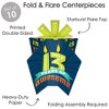 Big Dot of Happiness Boy 13th Birthday - Table Decorations - Official Teenager Birthday Party Fold and Flare Centerpieces - 10 Count - 3 of 4
